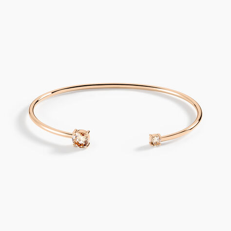 Bracelet Jonc Rio Argent Rose Oxyde De Zirconium - Bracelets joncs Femme | Histoire d&rsquo;Or