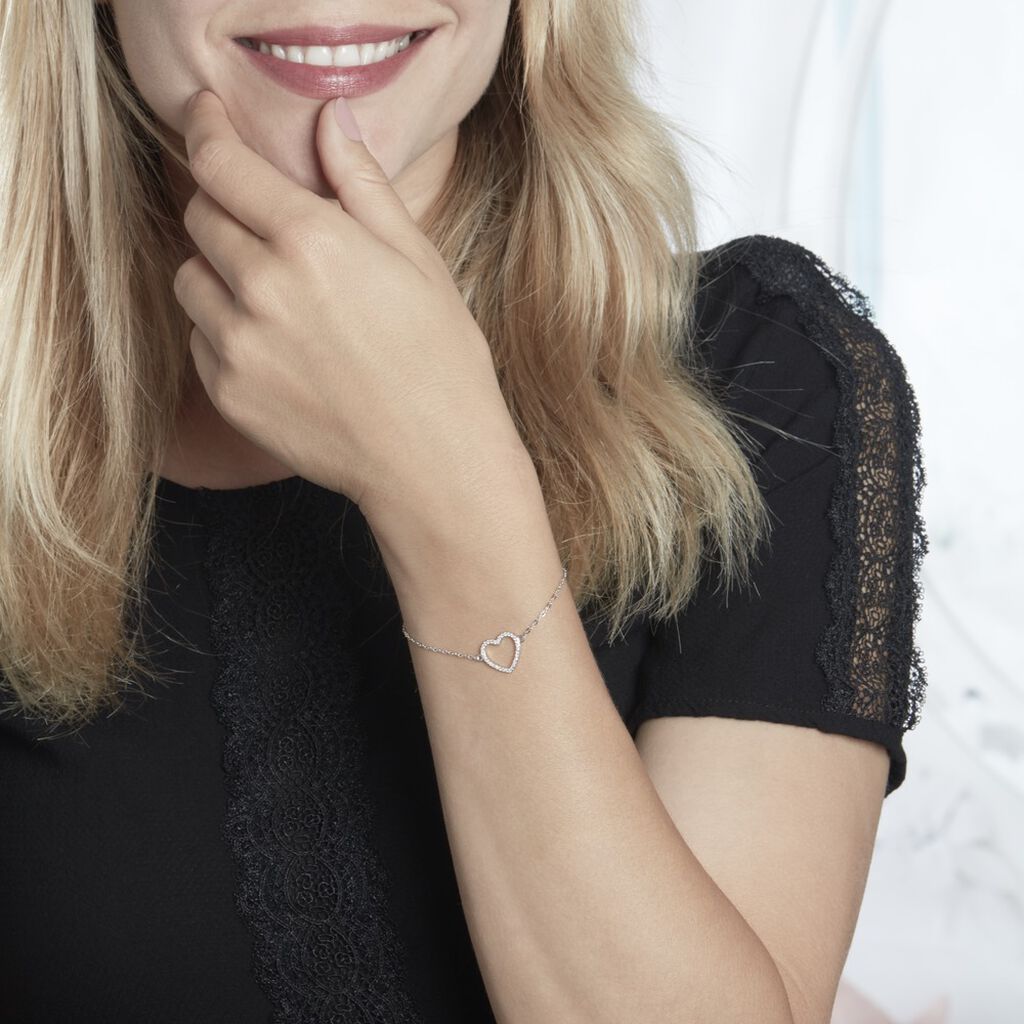 Bracelet Argent Blanc Gasparde Oxyde De Zirconium - Bracelets Femme | Histoire d’Or