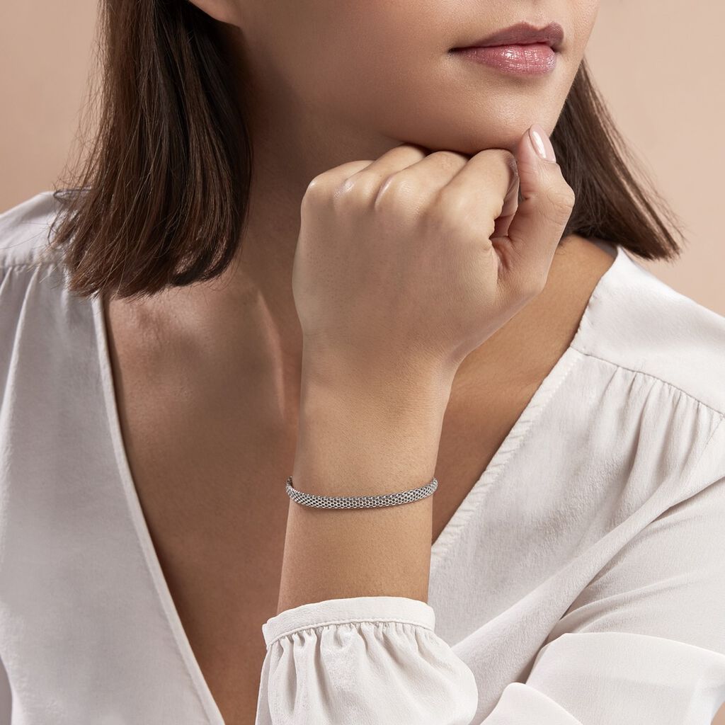 Bracelet Christine Argent Blanc - Bracelets chaîne Femme | Histoire d’Or