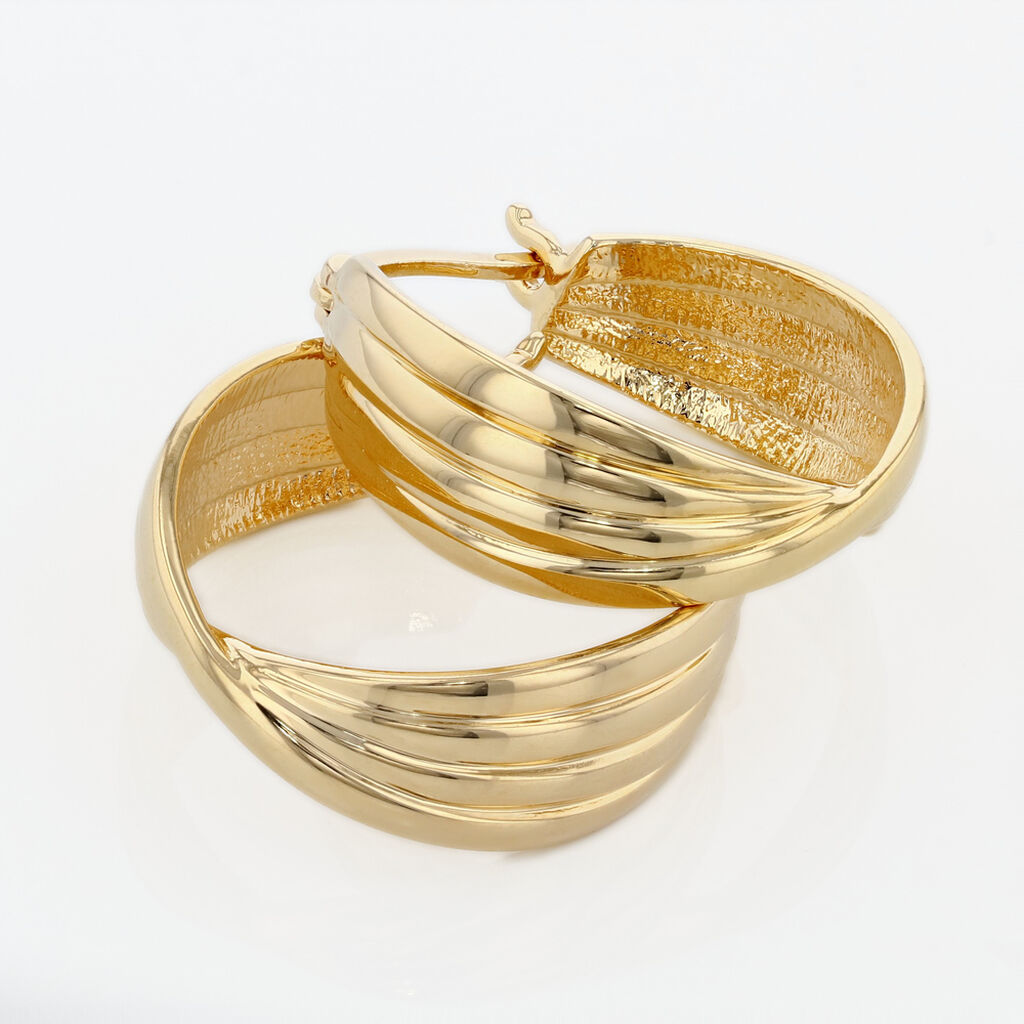 Cr&eacute;oles Kuma Plaqu&eacute; Or Jaune - Boucles d'oreilles cr&eacute;oles Femme | Histoire d&rsquo;Or
