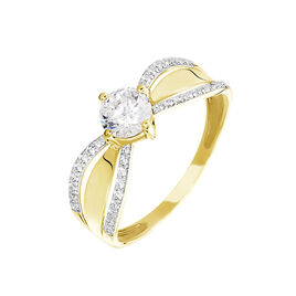 Bague Rozabel Or Jaune Oxyde De Zirconium - Bagues solitaires Femme | Histoire d’Or