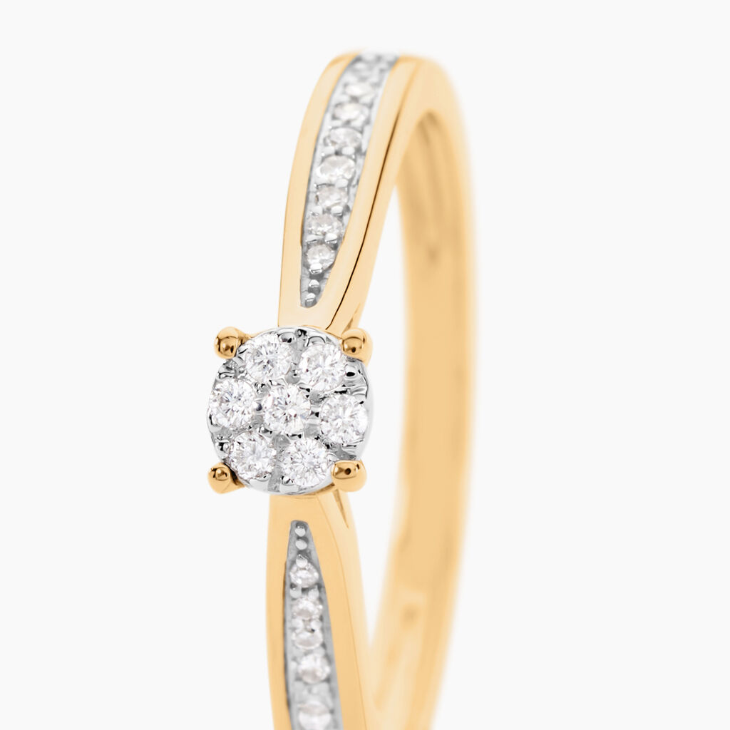 Bague Celia Or Jaune Diamant - Bagues avec pierre Femme | Histoire d&rsquo;Or