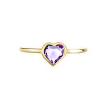 Bague Marsie Or Jaune Am&eacute;thyste - Bagues solitaires Femme | Histoire d&rsquo;Or
