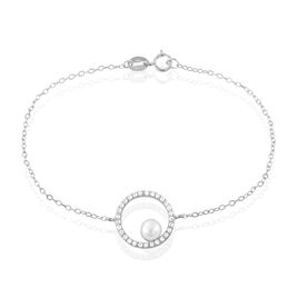 Bracelet Marthe Argent Blanc Perle De Culture Et Oxyde De Zirconium - Bracelets fantaisie Femme | Histoire d’Or