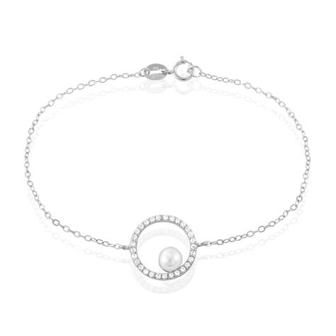 Bracelet Marthe Argent Blanc Perle De Culture Et Oxyde De Zirconium - Bracelets fantaisie Femme | Histoire d’Or