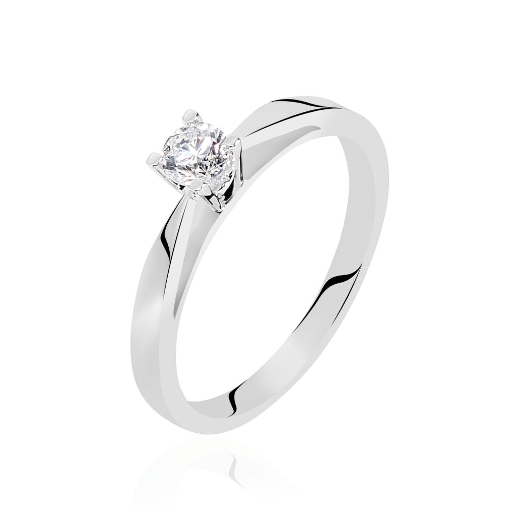 Bague Solitaire Celina Or Blanc Diamant - Bagues solitaires Femme | Histoire d’Or
