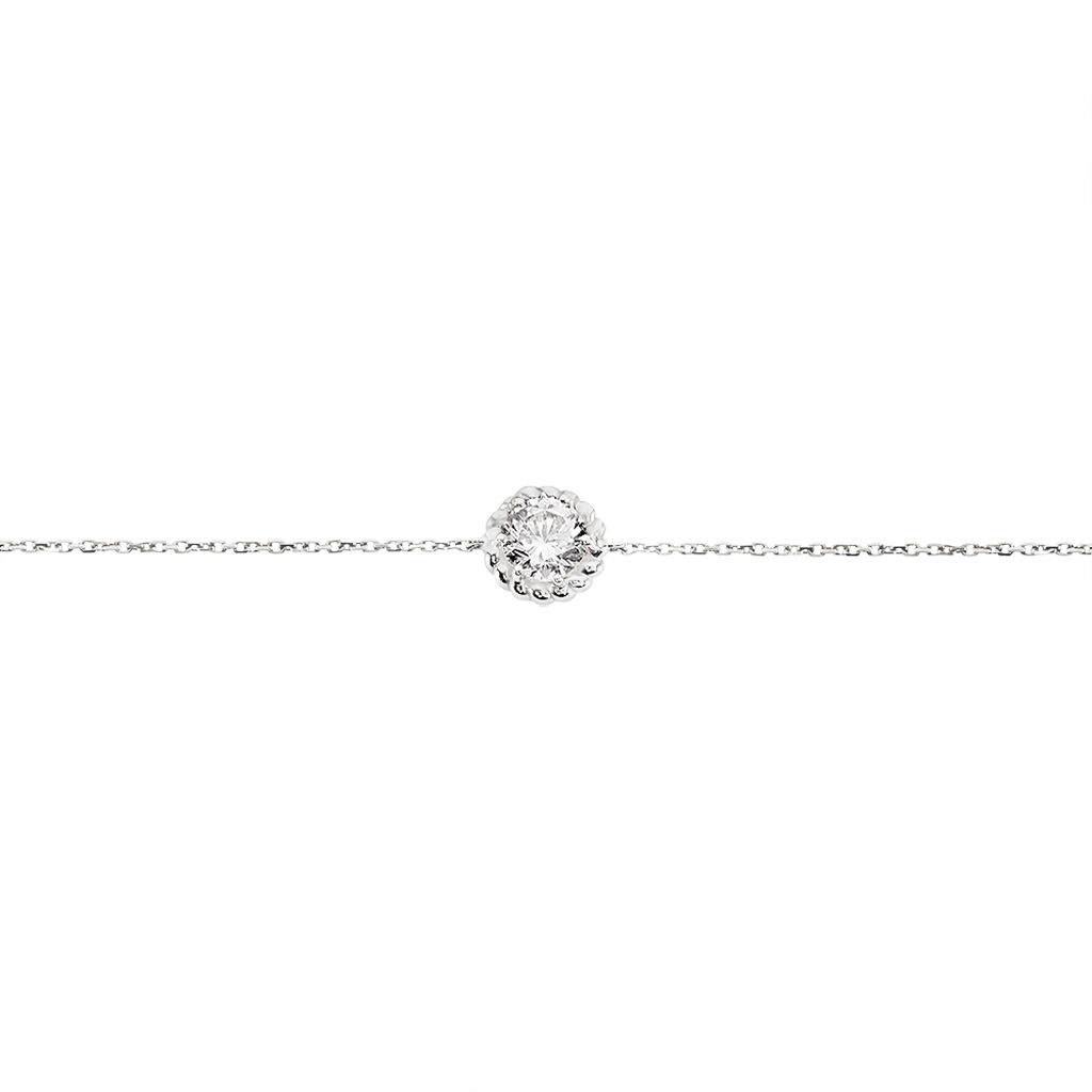 Bracelet Rufina Or Blanc Oxyde De Zirconium - Bracelets Femme | Histoire d’Or