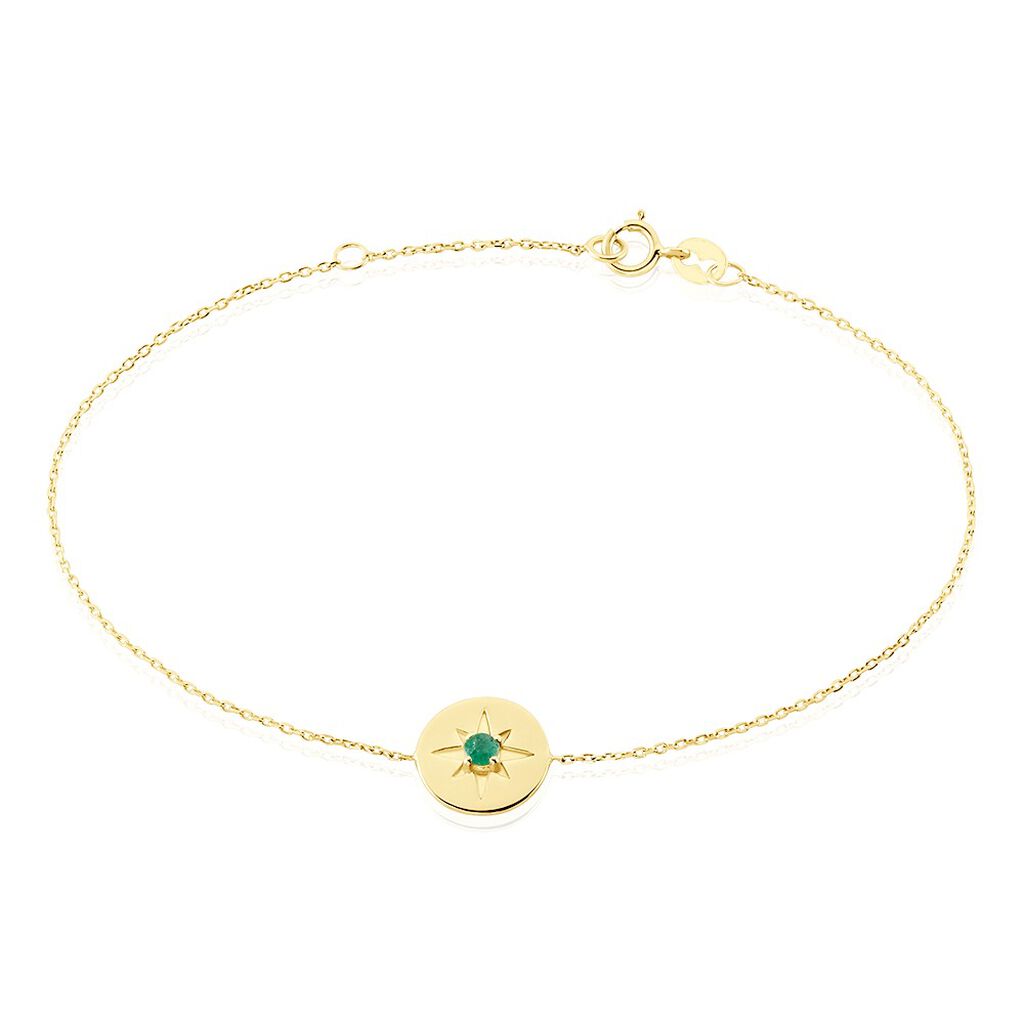 Bracelet Melchior Or Jaune Emeraude - Bracelets Femme | Histoire d’Or