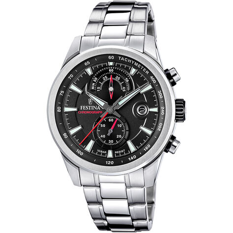 Montre Festina Timeless Chronograph Noir - Montres Homme | Histoire d’Or