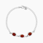 Bracelet Argent Blanc Mounyaae Ambre - Bracelets Lithoth&eacute;rapie Femme | Histoire d&rsquo;Or