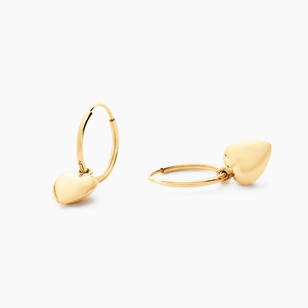 Cr&eacute;oles Big Love Or Jaune  - Boucles d'oreilles cr&eacute;oles Femme | Histoire d&rsquo;Or