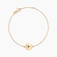 Bracelet Or Jaune Evening Star Topaze Bleu London