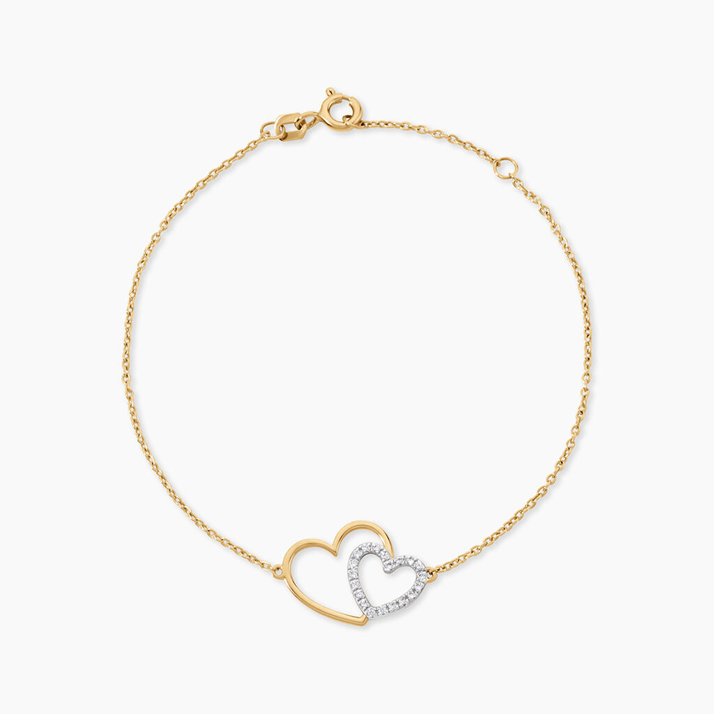 Bracelet Marineta Argent Dor&eacute; A L'Or 750/1000 Oxyde De Zirconium - Bracelets  | Histoire d&rsquo;Or