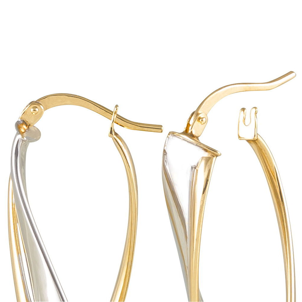 Créoles Ayliz Or Bicolore - Boucles d'oreilles créoles Femme | Histoire d’Or