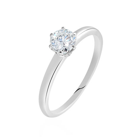 Bague Solitaire Natalia Pl Platine Blanc Diamant - Bagues solitaires Femme | Histoire d&rsquo;Or