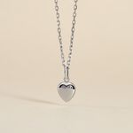 Pendentif Eudocie Coeur Lisse Or Blanc - Pendentifs Famille | Histoire d&rsquo;Or
