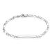 Bracelet Identité Argent Blanc Vila - Gourmettes Homme | Histoire d’Or