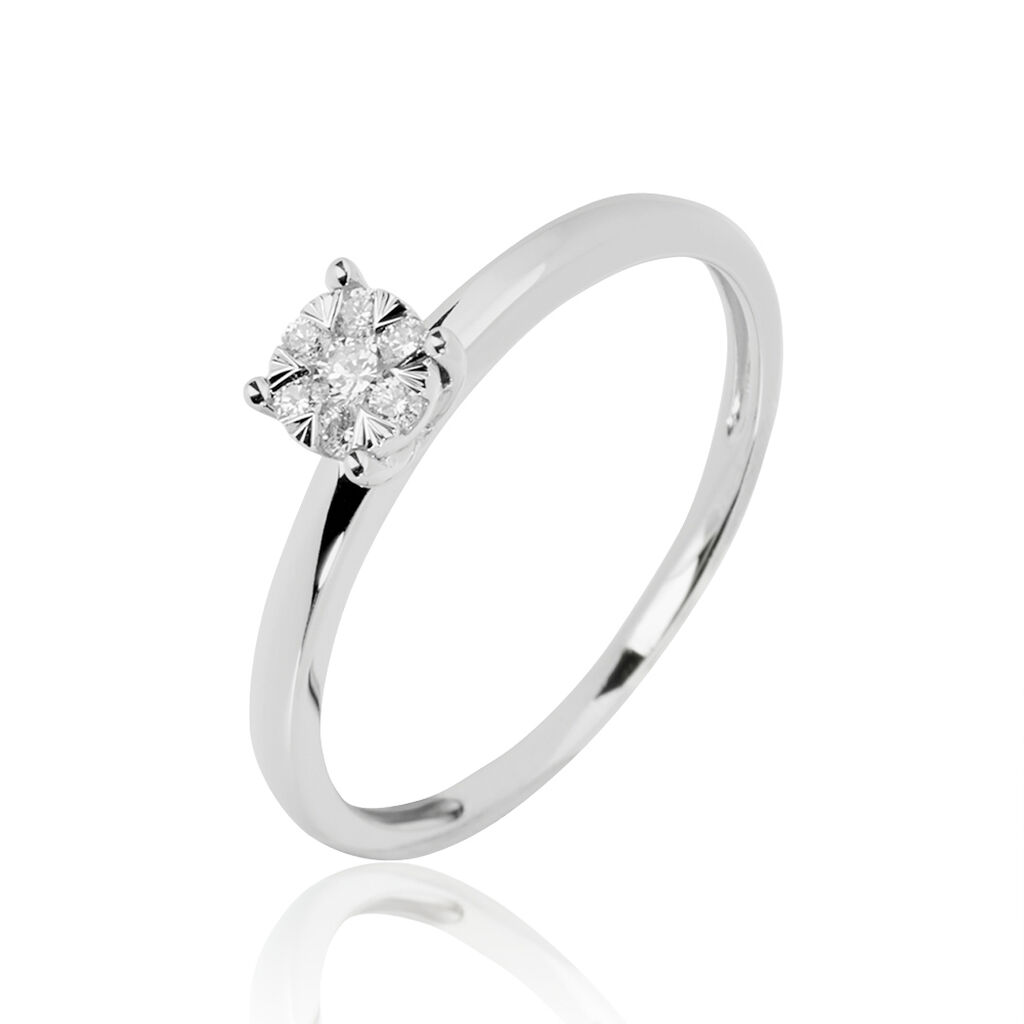 Bague Dream Or Blanc Diamant - Bagues avec pierre Femme | Histoire d’Or