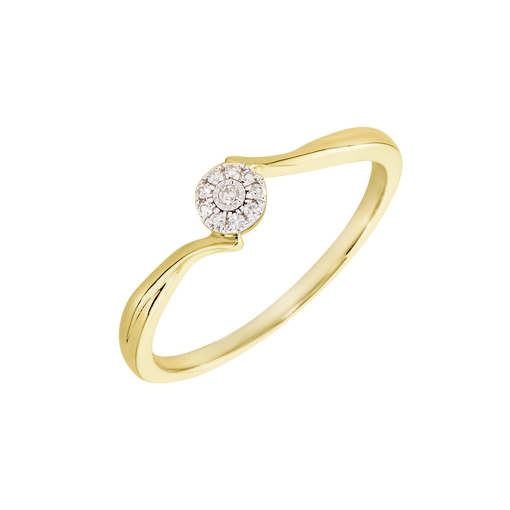 Bague Or Jaune Cerisette Diamant - Bagues avec pierre Femme | Histoire d’Or