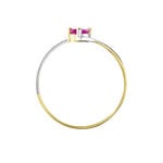 Bague Or Bicolore Rosmunda Rubis - Bagues solitaires Femme | Histoire d&rsquo;Or
