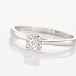 Bague Solitaire One Or Blanc Diamant - Bagues solitaires Femme | Histoire d&rsquo;Or