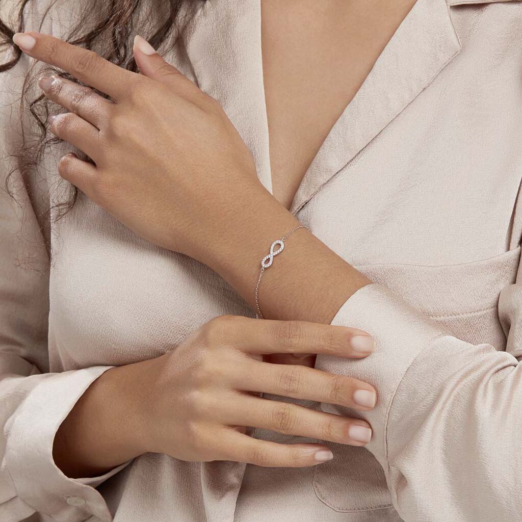 Bracelet Veda Argent Blanc Oxyde De Zirconium - Bracelets fantaisie Femme | Histoire d’Or