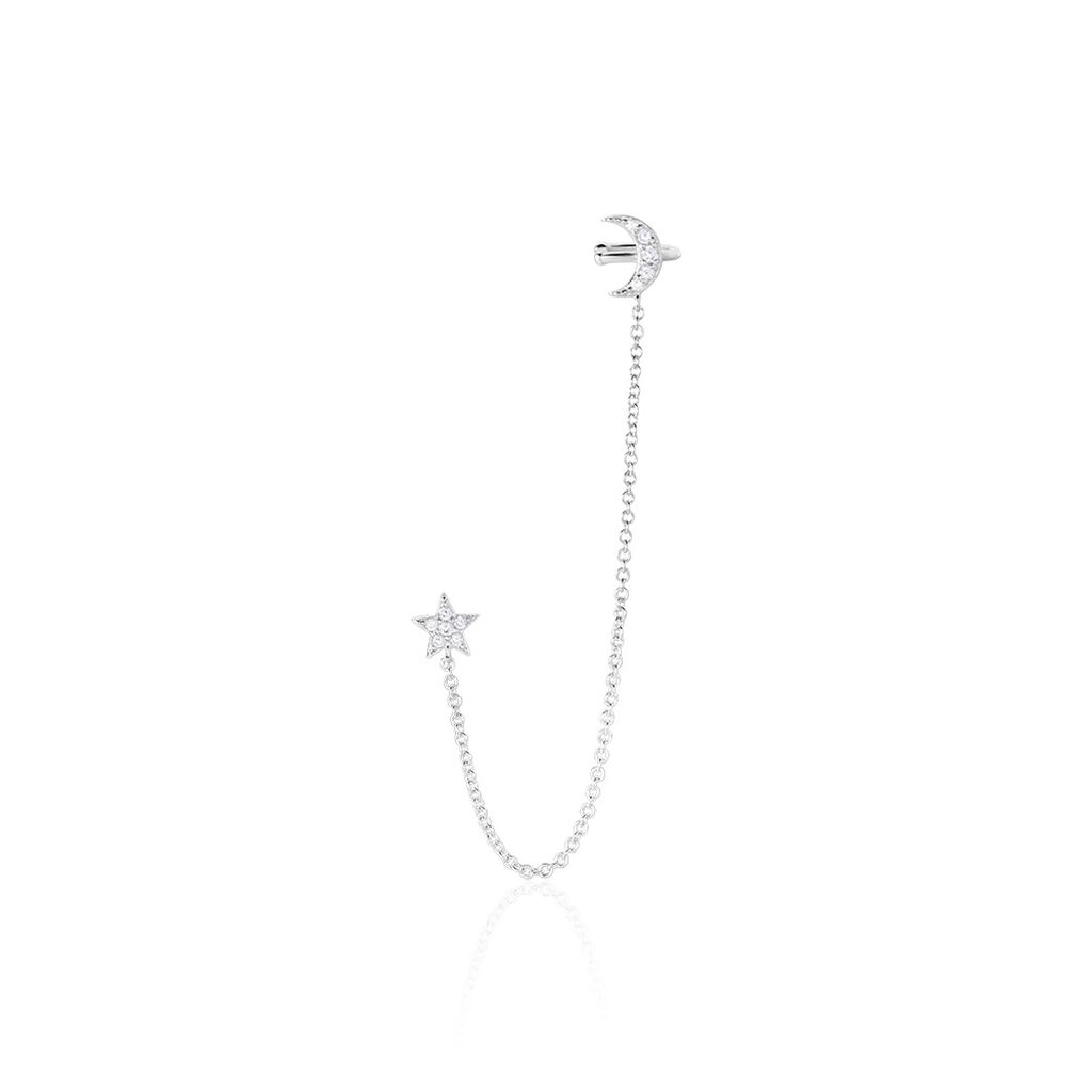 Bijoux D'oreilles Argent Blanc Aulay Oxydes De Zirconium - Boucles d'oreilles fantaisie Femme | Histoire d’Or