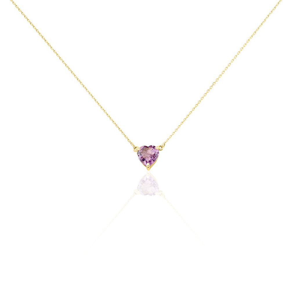Collier Tender Love Or Jaune Améthyste - Colliers Femme | Histoire d’Or