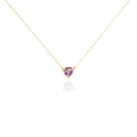 Collier Tender Love Or Jaune Améthyste