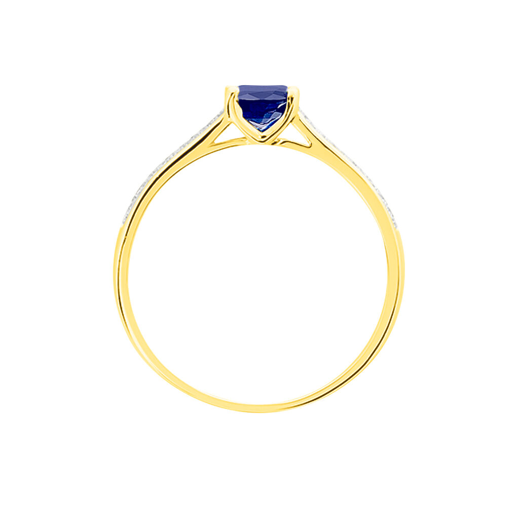 Bague Crista Or Jaune Saphir Et Diamant - Bagues solitaires Femme | Histoire d&rsquo;Or