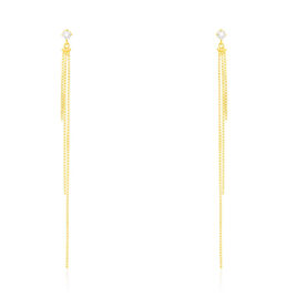 Boucles D'oreilles Pendantes Carrine Or Jaune Oxyde De Zirconium - Boucles d'oreilles pendantes Femme | Histoire d’Or