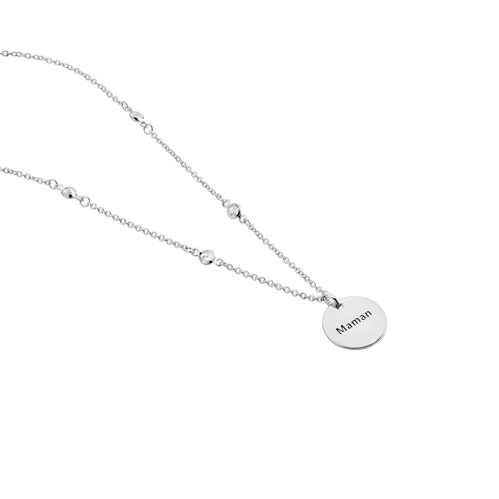 Collier Moa Argent Blanc Oxyde De Zirconium - Colliers fantaisie Femme | Histoire d’Or