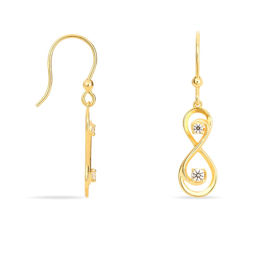 Boucles D'oreilles Pendantes Ademar Or Jaune Oxyde De Zirconium - Boucles d'oreilles pendantes Femme | Histoire d’Or