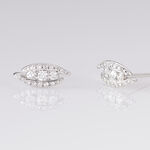 Boucles D'oreilles Puces Eternite Or Blanc Diamant - Clous d'oreilles Femme | Histoire d&rsquo;Or