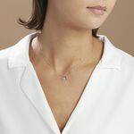 Collier Eliana Or Blanc Topaze Et Oxyde De Zirconium - Colliers Femme | Histoire d&rsquo;Or