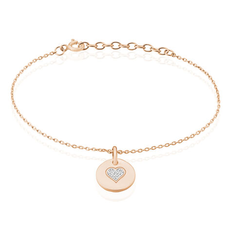 Bracelet Xaverie Argent Rose Oxyde - Bracelets Coeur Femme | Histoire d’Or