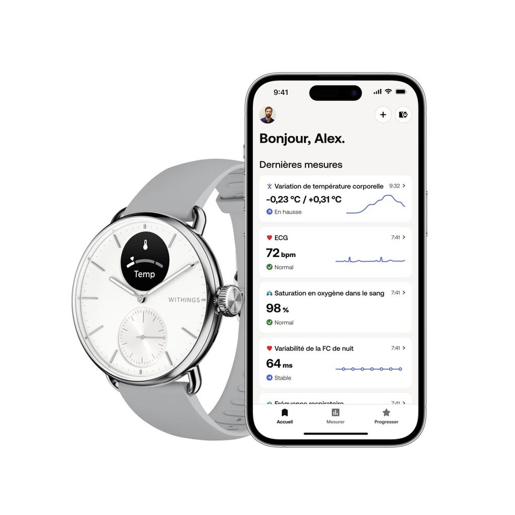 Montre Connect&eacute;e Withings Scanwatch 2 - Montres connect&eacute;es Femme | Histoire d&rsquo;Or