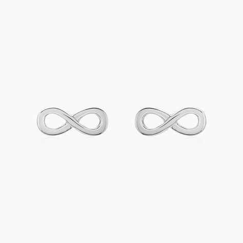 Boucles D'oreilles Puces Kamy Argent Blanc - Boucles d'oreilles fantaisie Femme | Histoire d’Or