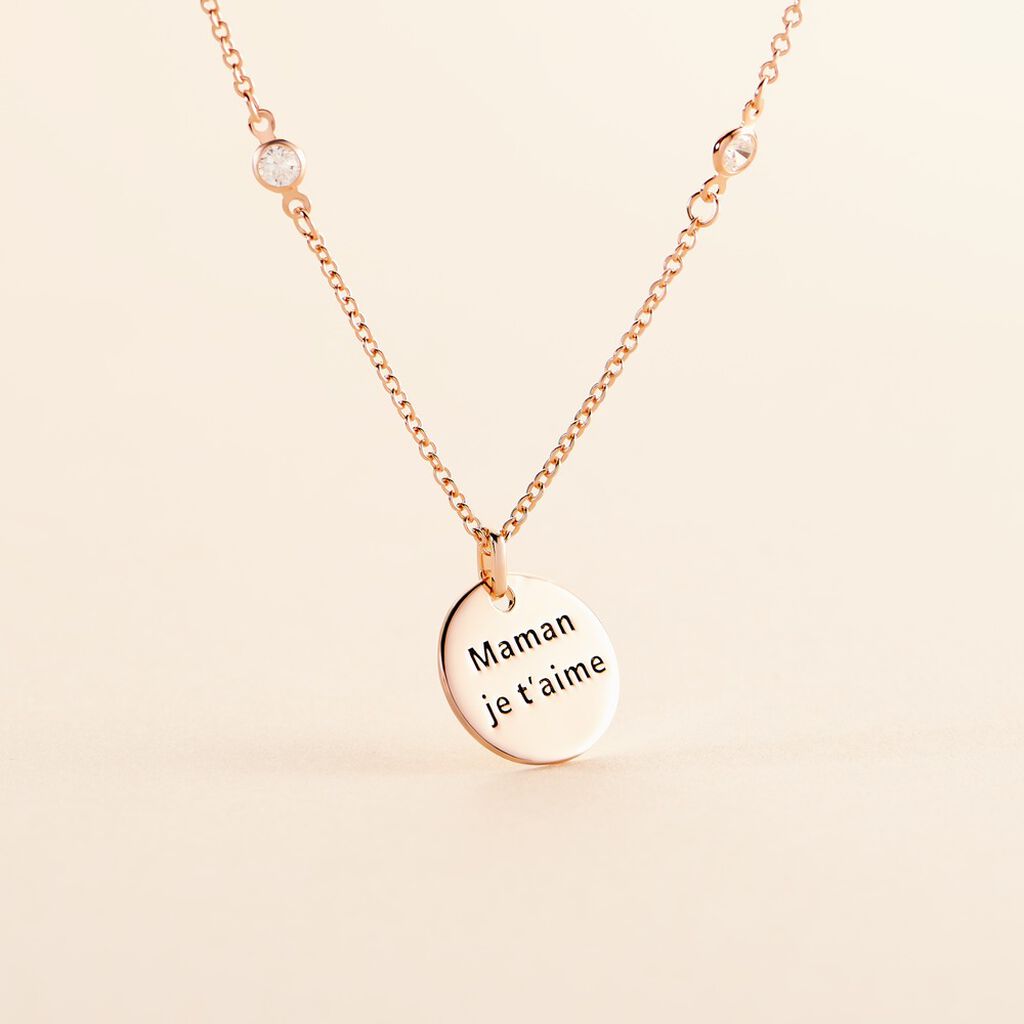 Collier Moa Argent Rose Oxyde De Zirconium - Colliers fantaisie Femme | Histoire d&rsquo;Or