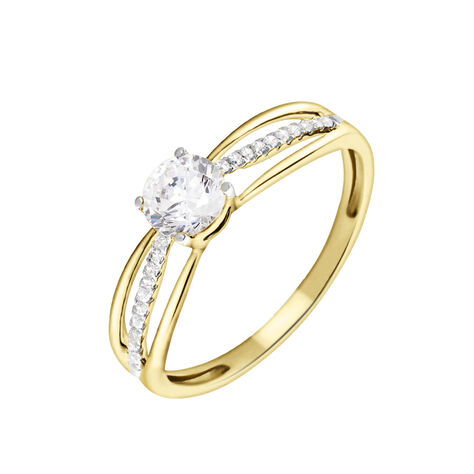 Bague Or Jaune Rodrigo Oxyde De Zirconium - Bagues solitaires Femme | Histoire d’Or