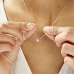 Collier Kariane Argent Blanc Oxyde De Zirconium - Colliers fantaisie Femme | Histoire d&rsquo;Or