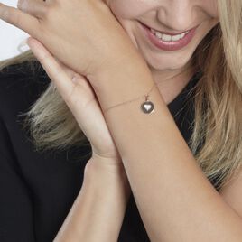 Bracelet Xaverie Argent Rose Oxyde - Bracelets Coeur Femme | Histoire d’Or