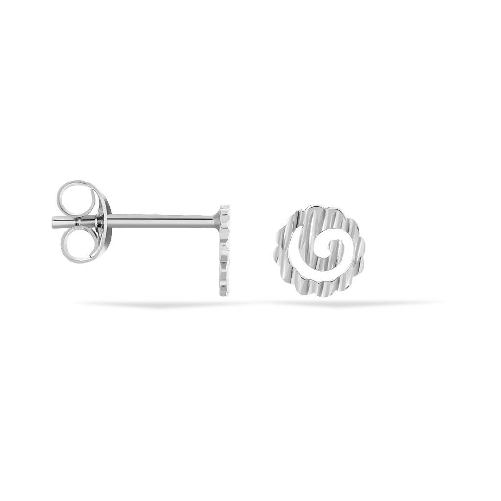 Boucles D'oreilles Puces Selima Argent Blanc - Boucles d'oreilles fantaisie Femme | Histoire d’Or