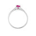 Bague Crista Or Blanc Rubis Et Diamant