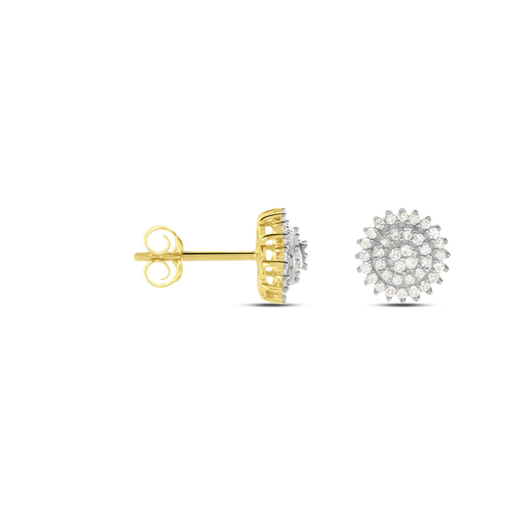 Boucles D'oreilles Veronick Or Jaune Diamant - Clous d'oreilles Femme | Histoire d’Or