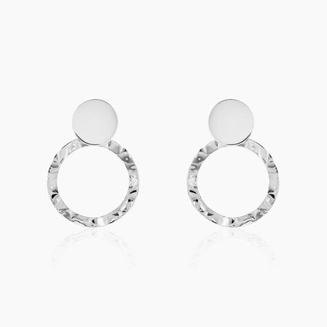 Boucles D'oreilles Pendantes Merrilie Argent Blanc - Boucles d'oreilles fantaisie Femme | Histoire d’Or