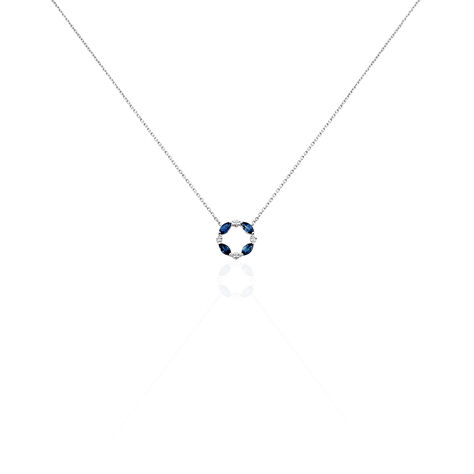 Collier Arlina Or Blanc Saphir Et Diamant - Colliers Femme | Histoire d’Or
