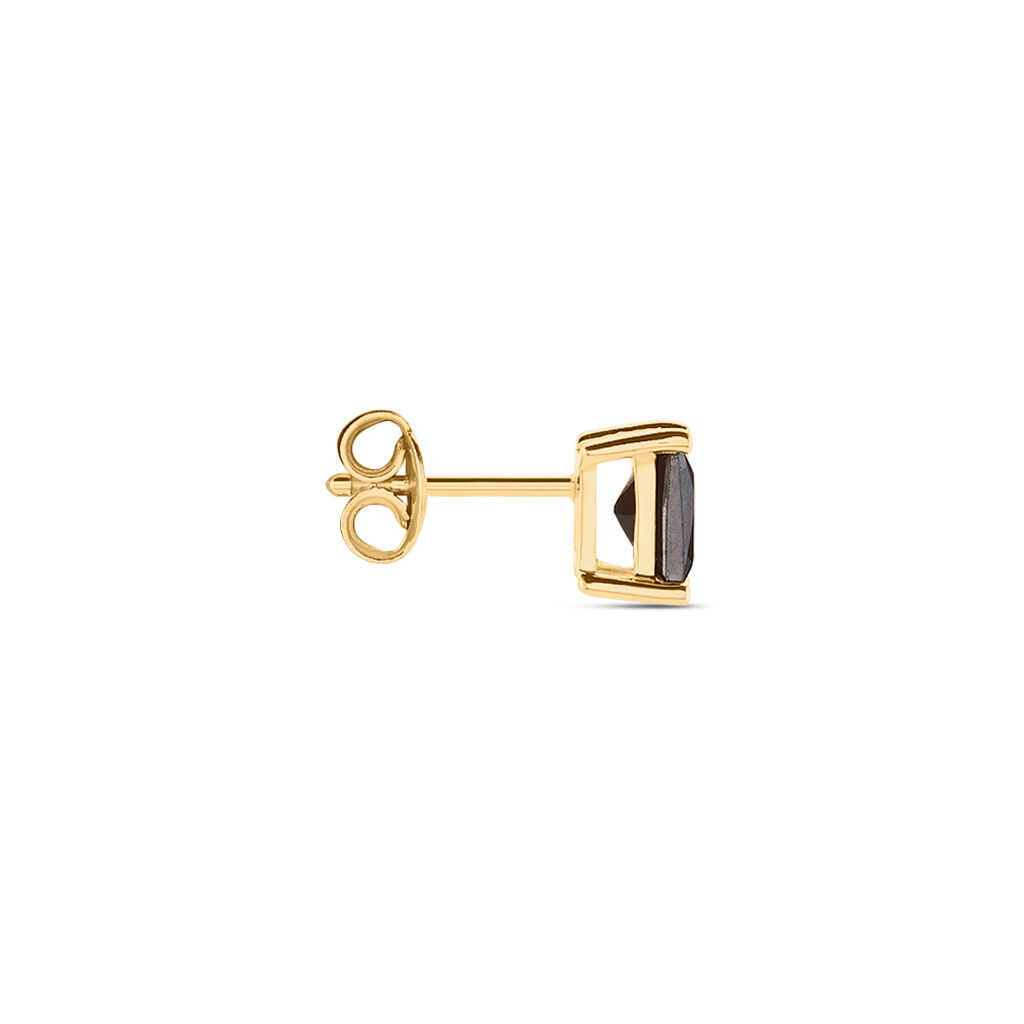 Boucle D'oreille Puce Unitaire Sofiane Plaqué Or Jaune Oxyde Zirconium - Boucles d'oreilles fantaisie Homme | Histoire d’Or