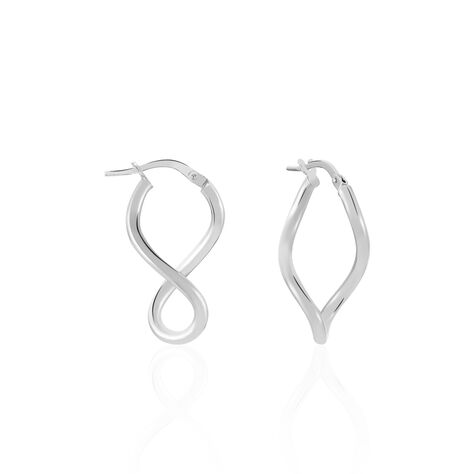 Créoles Hellen Or Blanc - Boucles d'oreilles créoles Femme | Histoire d’Or