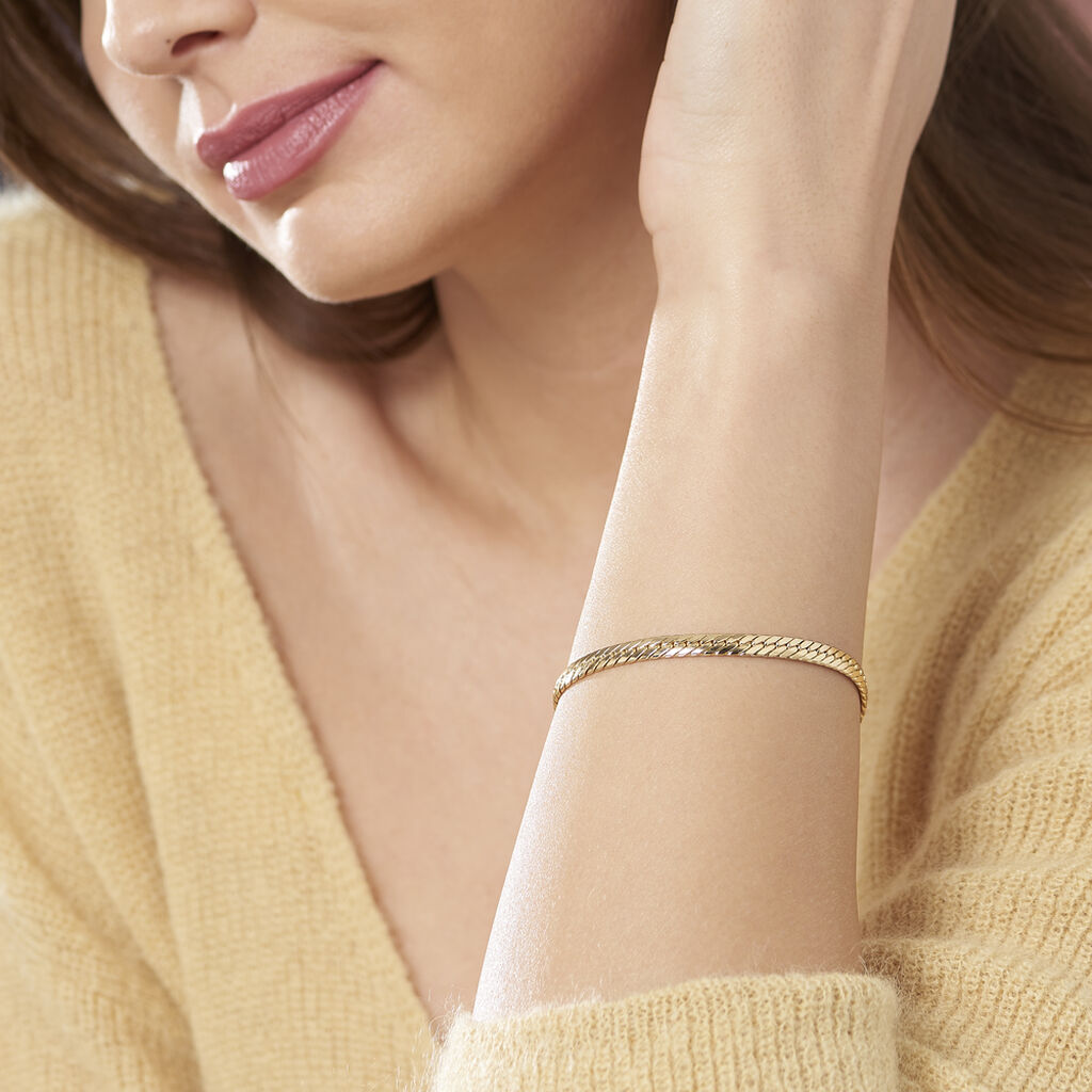 Bracelet Or Jaune Izel Maille Anglaise - Bracelets chaîne Femme | Histoire d’Or